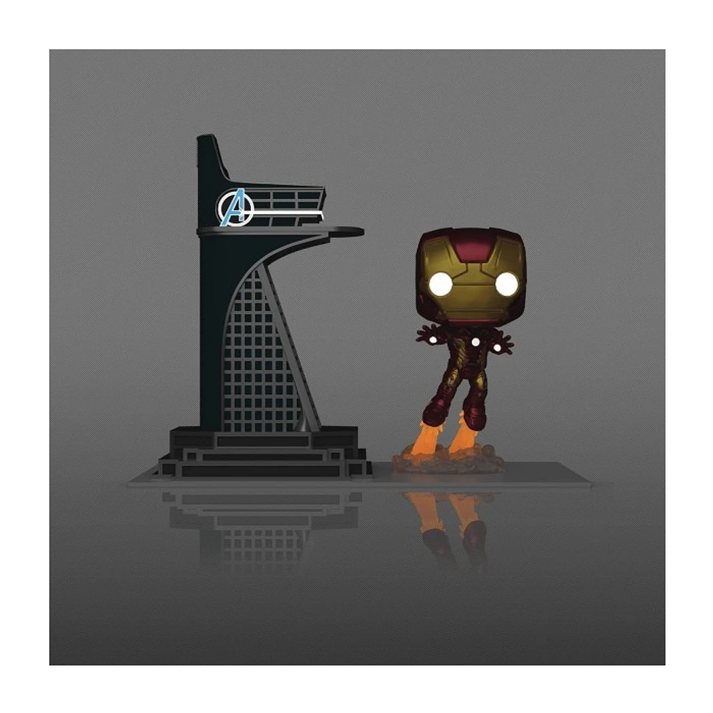 Funko Pop! Town Avengers Tower & Iron Man PX Glow-In-The-Dark