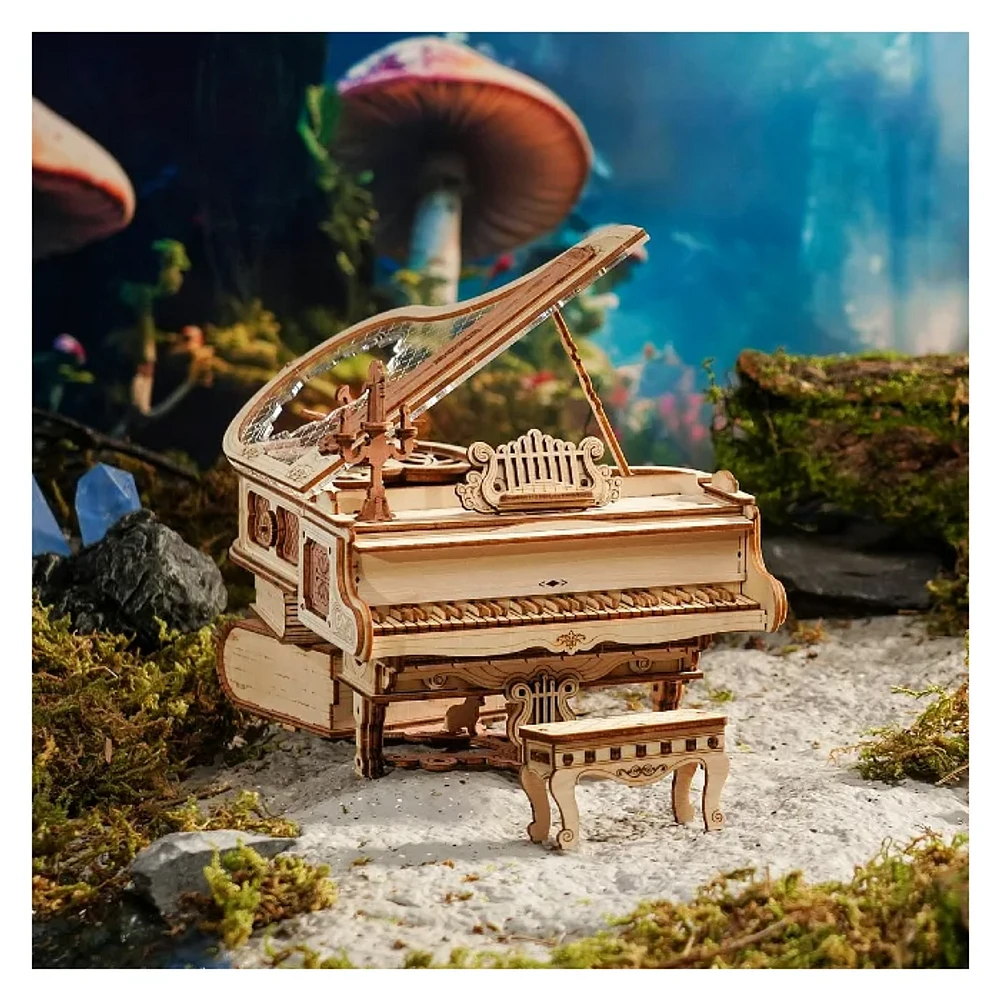 ROKR Magic Piano Mechanical Music Box 3D Wooden Puzzle