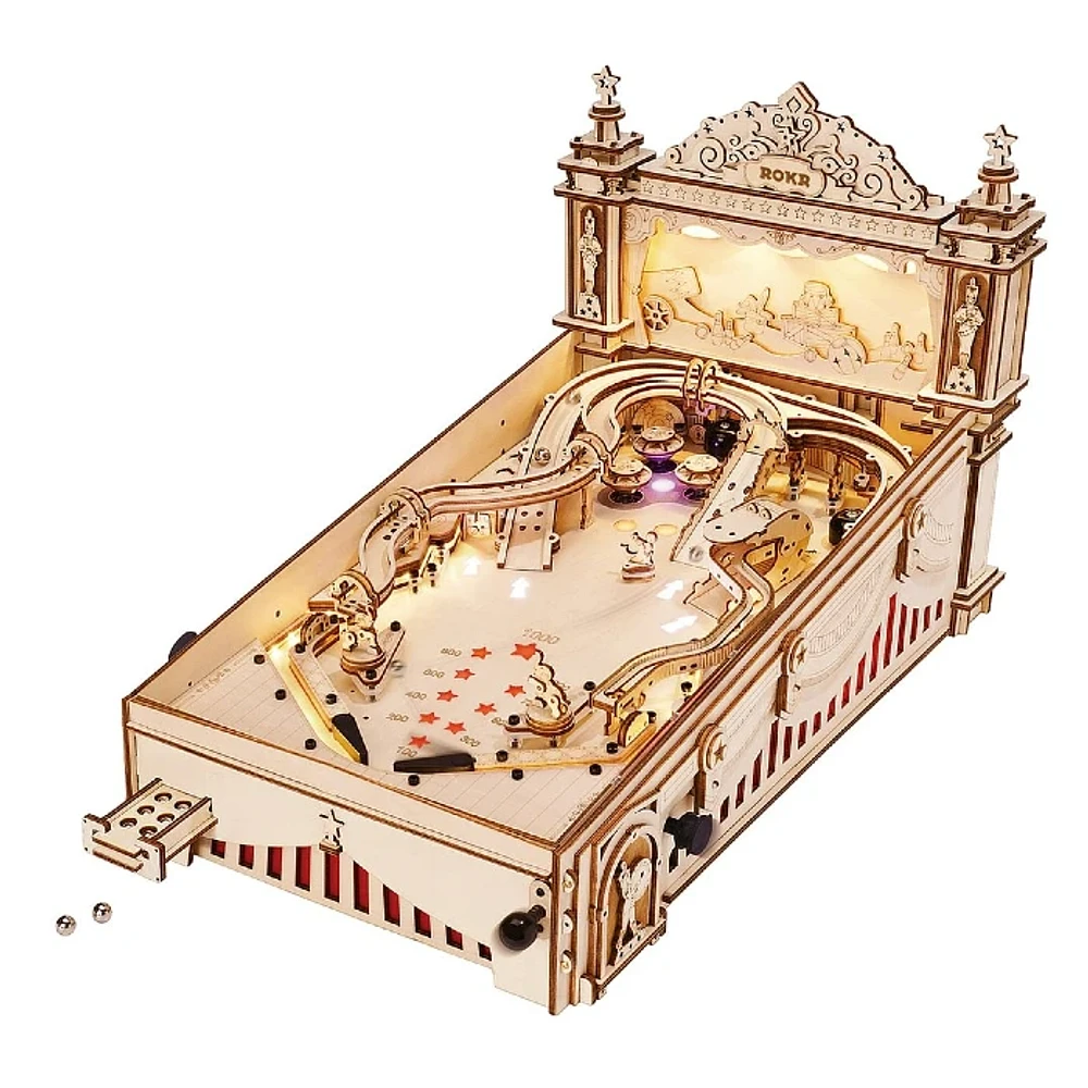 ROKR 3D Pinball Machine 3D Wooden Puzzle