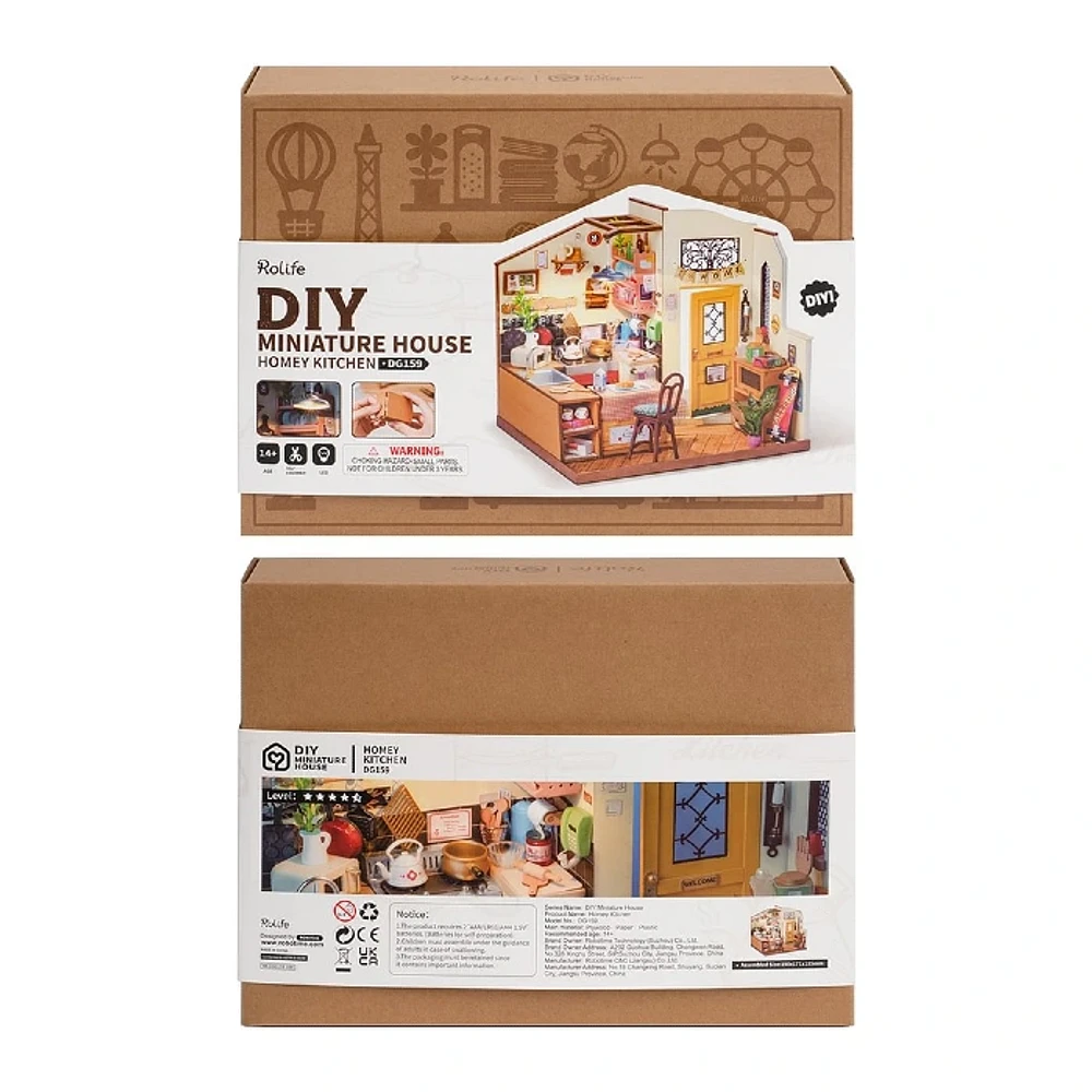 Rolife Cozy Kitchen DIY Miniature House Kit