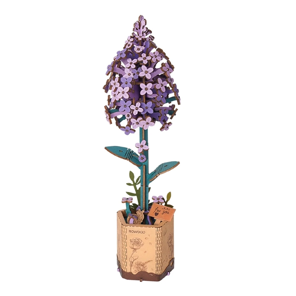 ROKR Rowood Lilac Flower Bouquet DIY 3D Wooden Puzzle