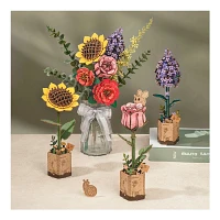 ROKR Rowood Lilac Flower Bouquet DIY 3D Wooden Puzzle