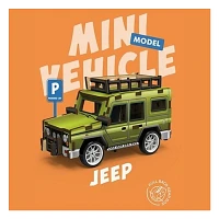 3D Wood Puzzle Jeep with Pull Back 31 Pieces