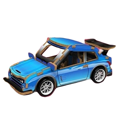 3D Wood Puzzle Sports Car with Pull Back 22 Pieces