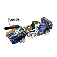 3D Wood Puzzle F1 Racing Car with Pull Back 26 Pieces