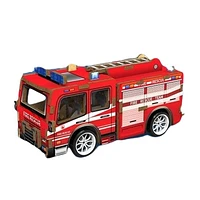 3D Wood Puzzle Fire Truck with Pull Back 29 Pieces