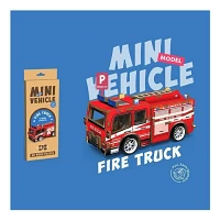 3D Wood Puzzle Fire Truck with Pull Back 29 Pieces