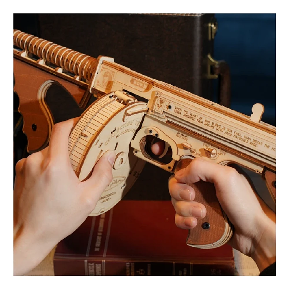 ROKR Thompson Submachine Gun Toy 3D Wooden Puzzle