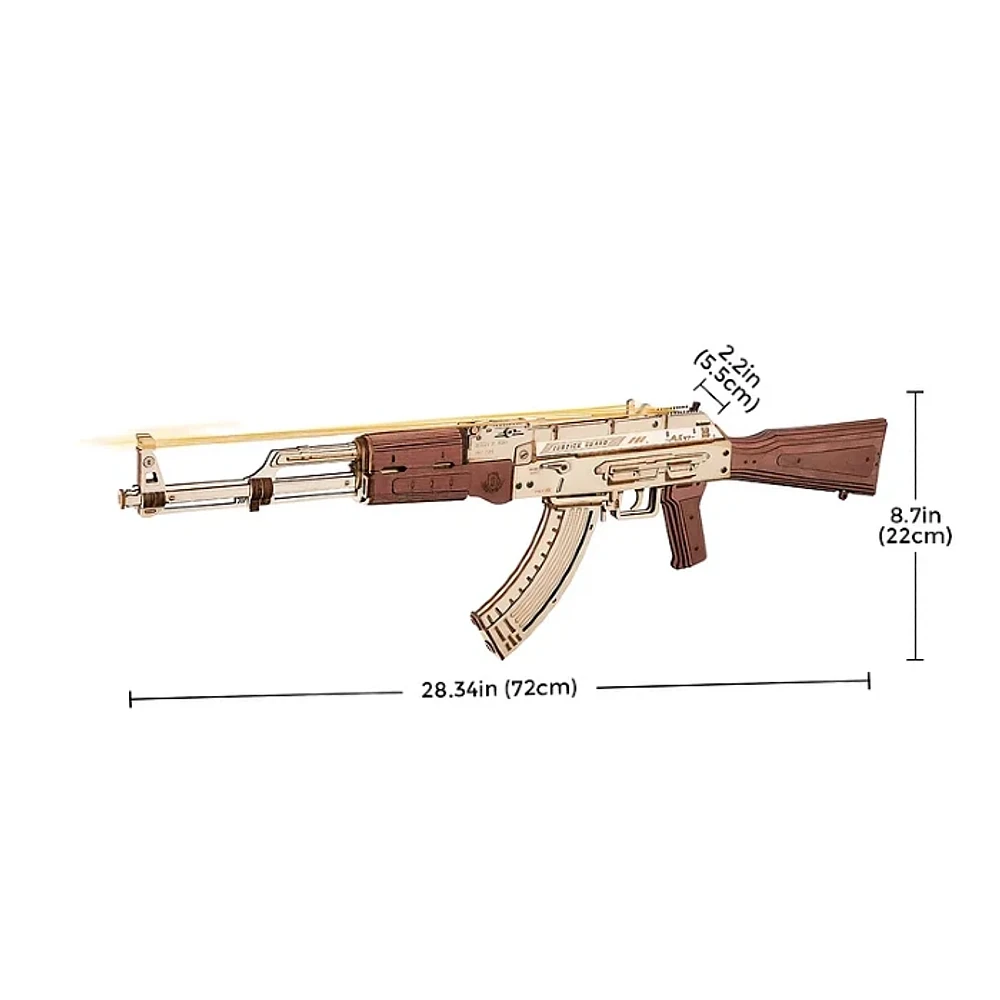 ROKR AK-47 Assault Rifle Gun Toy 3D Wooden Puzzle