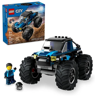 LEGO City Blue Monster Truck Off Road Toy Playset with a Driver Minifigure