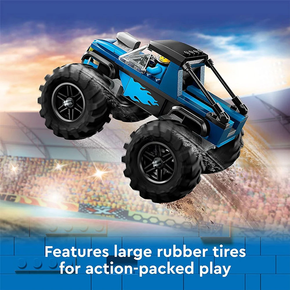 LEGO City Blue Monster Truck Off Road Toy Playset with a Driver Minifigure