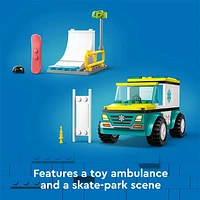 LEGO City Emergency Ambulance and Snowboarder Toy Vehicle Playset