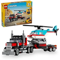 LEGO Creator 3 in 1 Flatbed Truck with Helicopter Toy