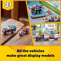 LEGO Creator 3 in 1 Flatbed Truck with Helicopter Toy