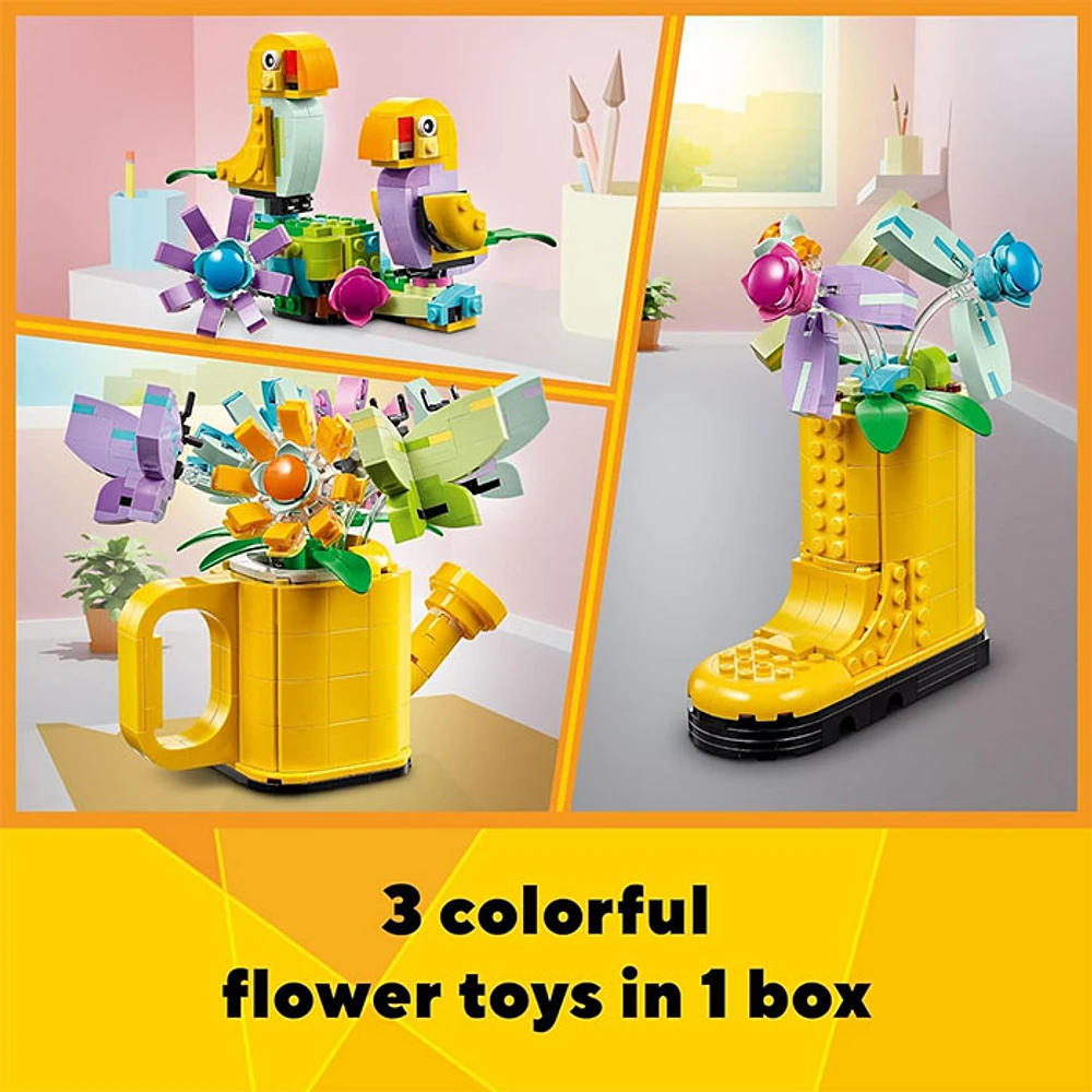 LEGO Creator 3 in 1 Flowers in Watering Can Building Toy