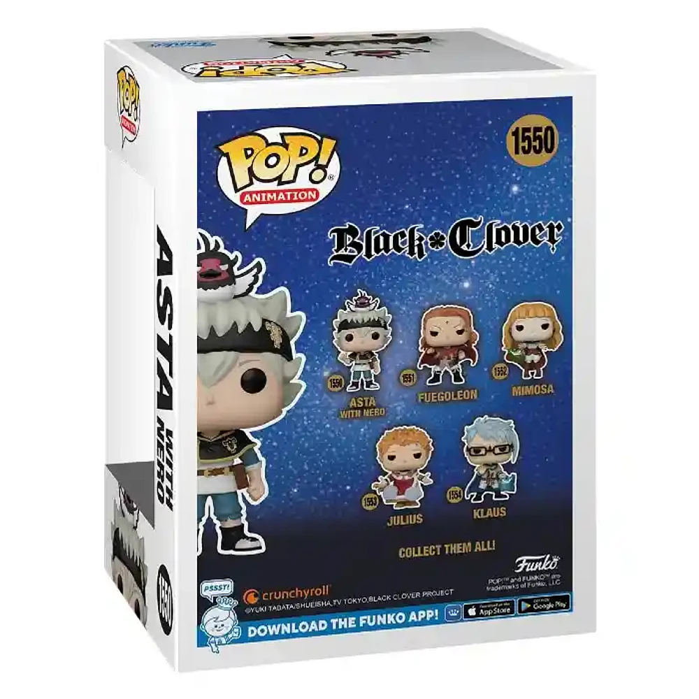 Funko Pop! Black Clover W3 Asta with Nero