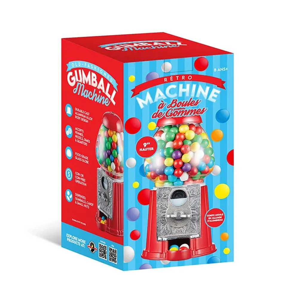 Tradeopia 9-inch Coin Free Gumball Machine Fashioned Metal (Gum Balls Not Included)