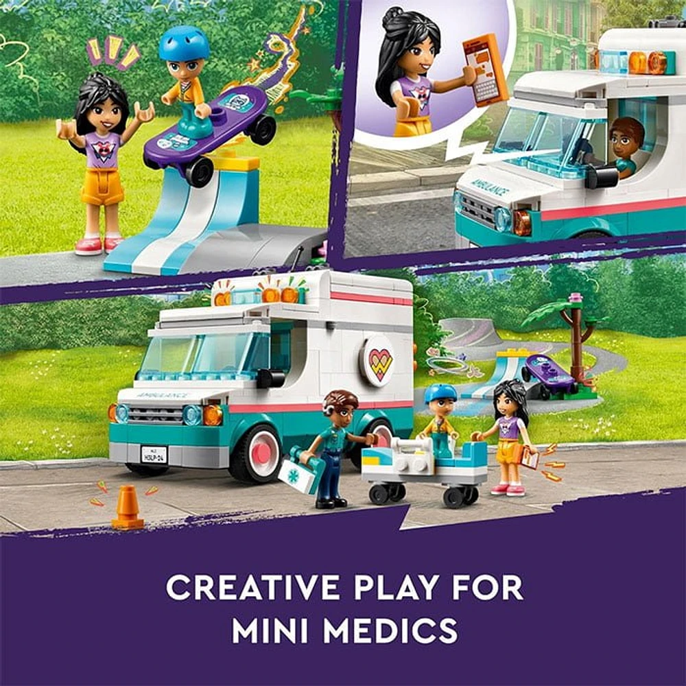 LEGO Friends Heartlake City Hospital Ambulance Set with 3 Characters