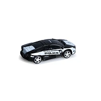 RC Mini Police Car Black and White 1:64 Scale