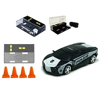 RC Mini Police Car Black and White 1:64 Scale