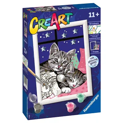 Ravensburger CreArt Sleepy Kitties Paint with Frame