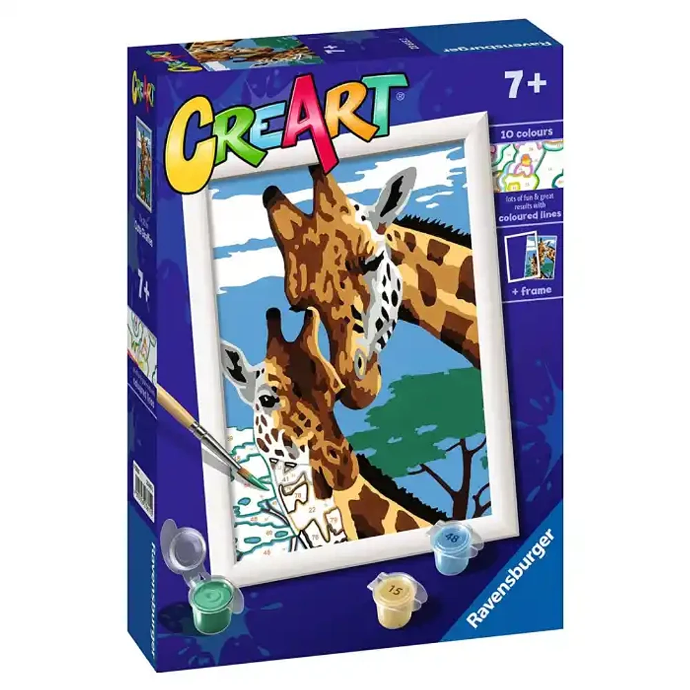 Ravensburger CreArt Cute Giraffes Paint with Frame