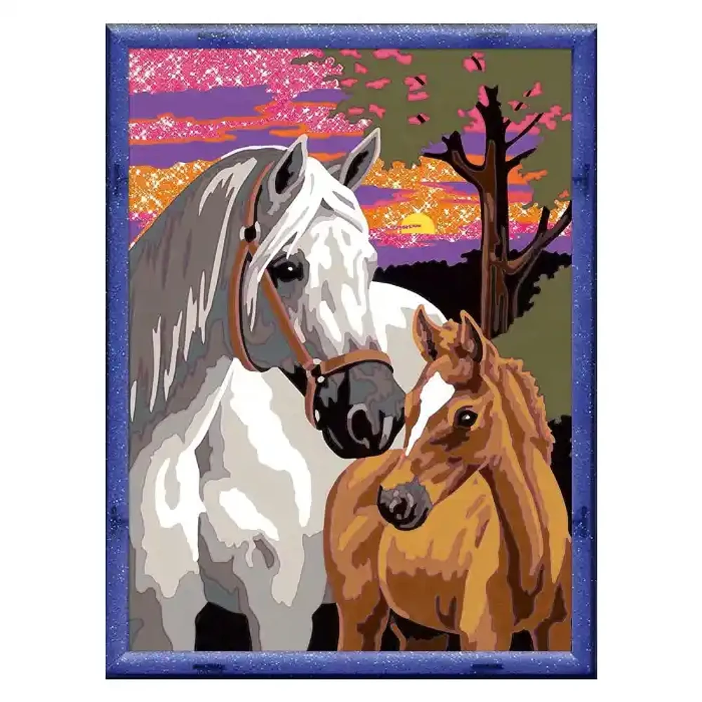 Ravensburger CreArt Sunset Horses Paint with Frame