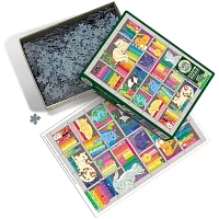 Cobble Hill 1000 Piece Puzzle – Rainbow Cat Quilt