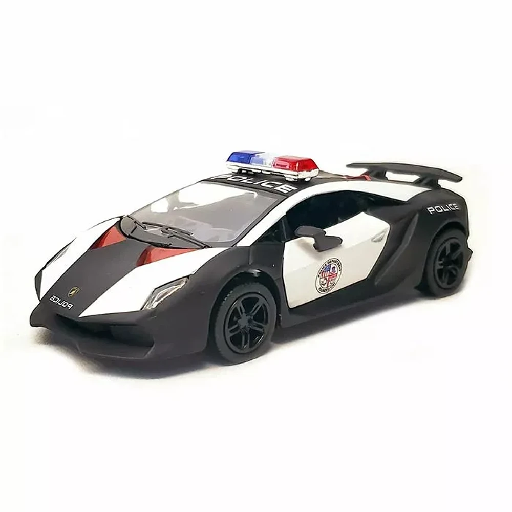 Kinsmart 5″ Die-cast: Lamborghini Sesto Elemento Police 1/38 Scale