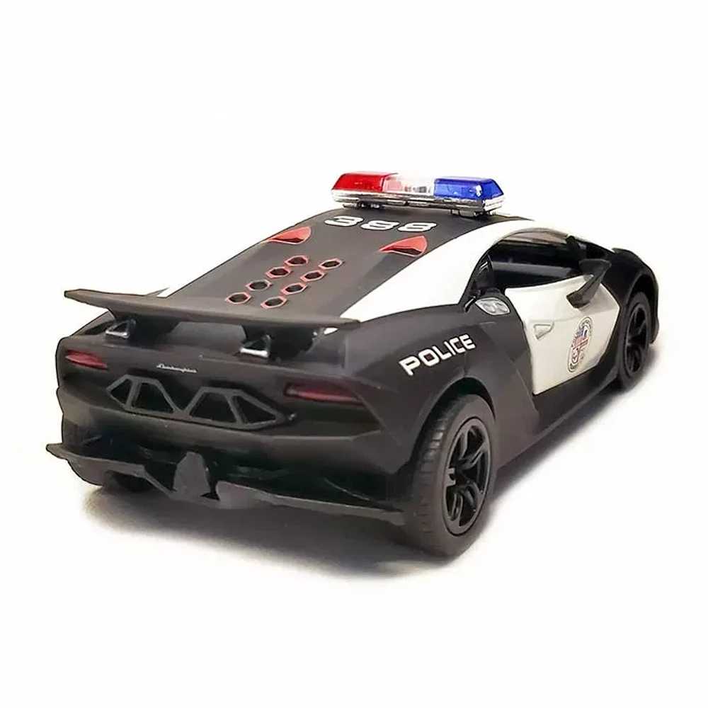 Kinsmart 5″ Die-cast: Lamborghini Sesto Elemento Police 1/38 Scale