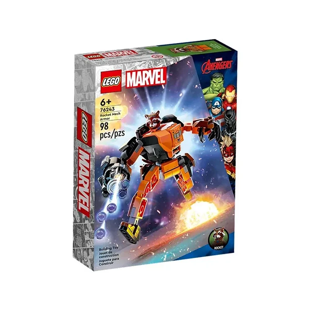 LEGO Marvel Rocket Mech Armor Set – 98 Pieces