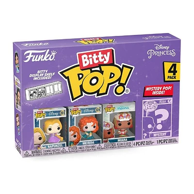 Funko Bitty Pop! Disney Princess Mini Collectible Toys 4 Pack Rapunzel & Merida & Moana