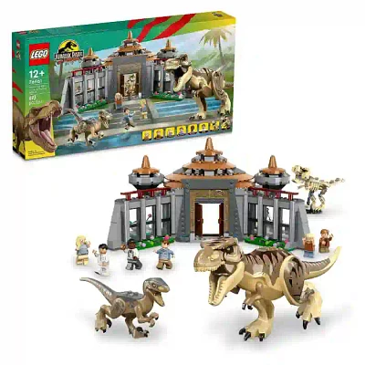 LEGO Jurassic Park Visitor Center T Rex and Raptor Attack 693 PCS 12+