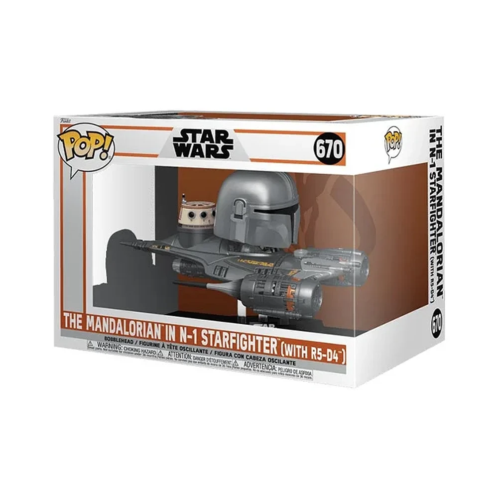 Funko Pop! Ride Super Deluxe The Mandalorian in N-1 Starfighter with R5-D4