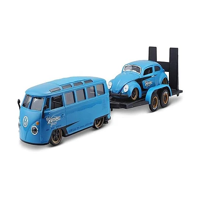 Maisto Design Exotic VW Van Samba/Beetle – Blue 1:24