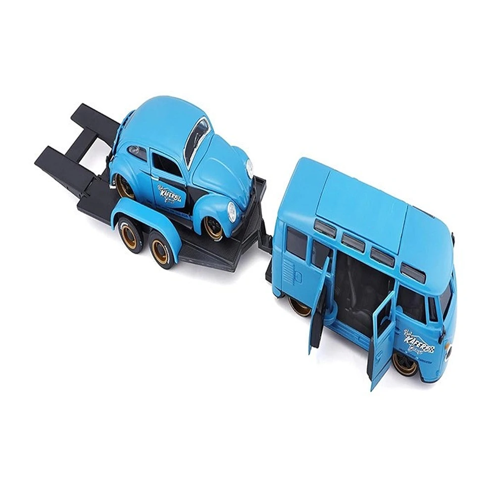 Maisto Design Exotic VW Van Samba/Beetle – Blue 1:24