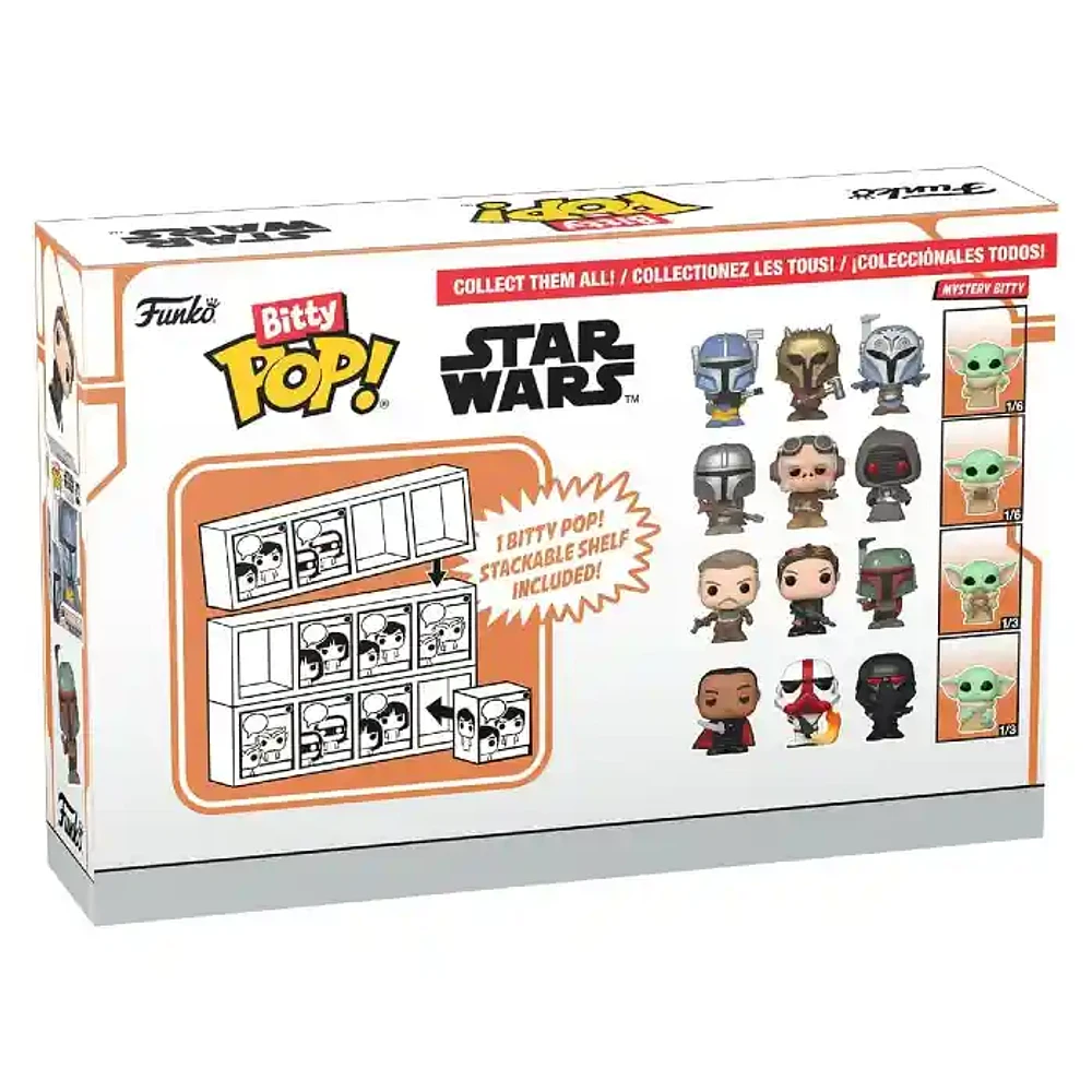 Funko Bitty Pop! Star Wars The Mandalorian Mini Collectible Toys 4-Pack with Mystery Pop