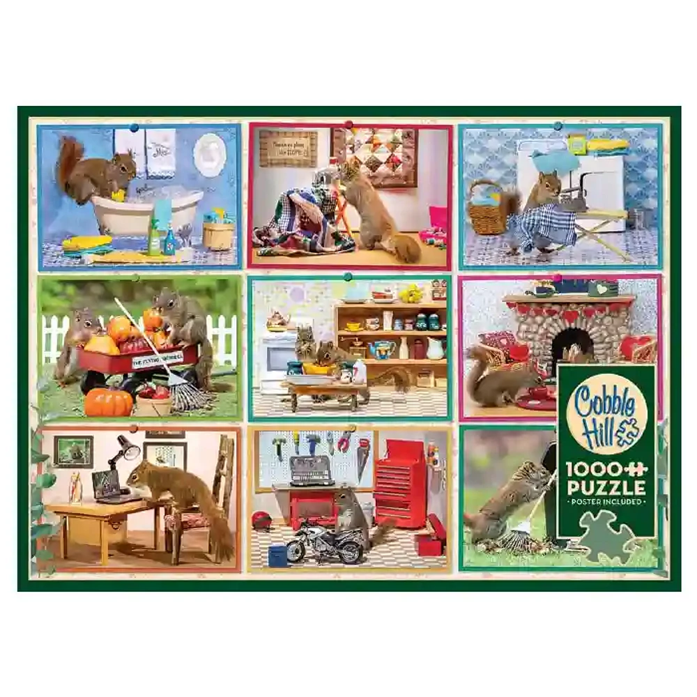 Cobble Hill Squirrels At Home Puzzle 1000 Pieces