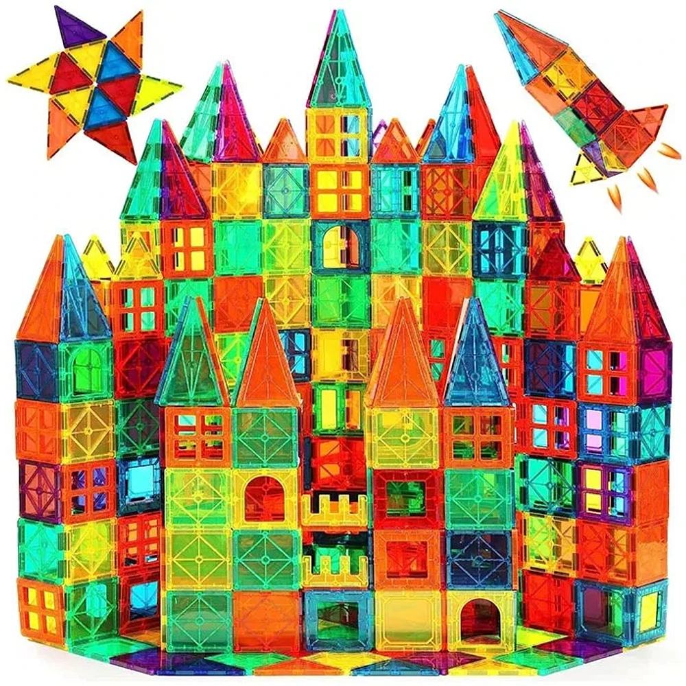 Tradeopia 102 Pieces Magnetic Tiles, Magnetic Building Blocks Set