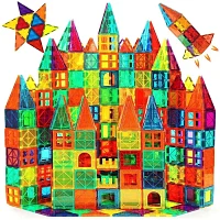 Tradeopia 102 Pieces Magnetic Tiles, Magnetic Building Blocks Set