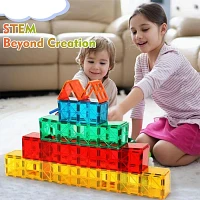 Tradeopia 102 Pieces Magnetic Tiles, Magnetic Building Blocks Set