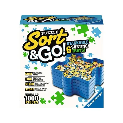 Puzzle Sort & Go! Stacking Sorting Trays – 1000 Piece Jigsaw Puzzle