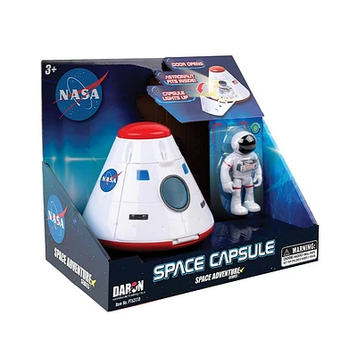 Daron NASA Space Adventure Series Space Capsule with Lights and Figurine