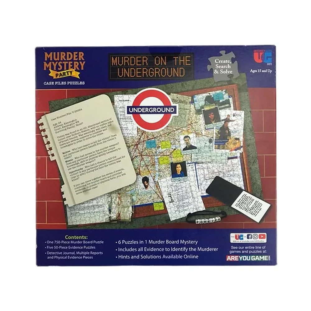 Murder Mystery Party Murder on The Underground – 1000 Piece Jigsaw Puzzle