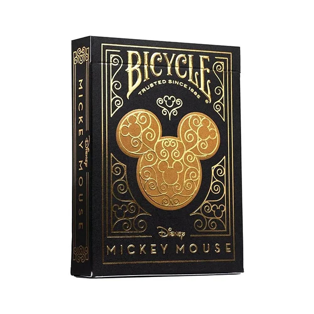 Bicycle Disney Mickey Mouse Inspired Black and Gold Playing Cards