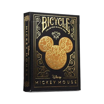 Bicycle Disney Mickey Mouse Inspired Black and Gold Playing Cards