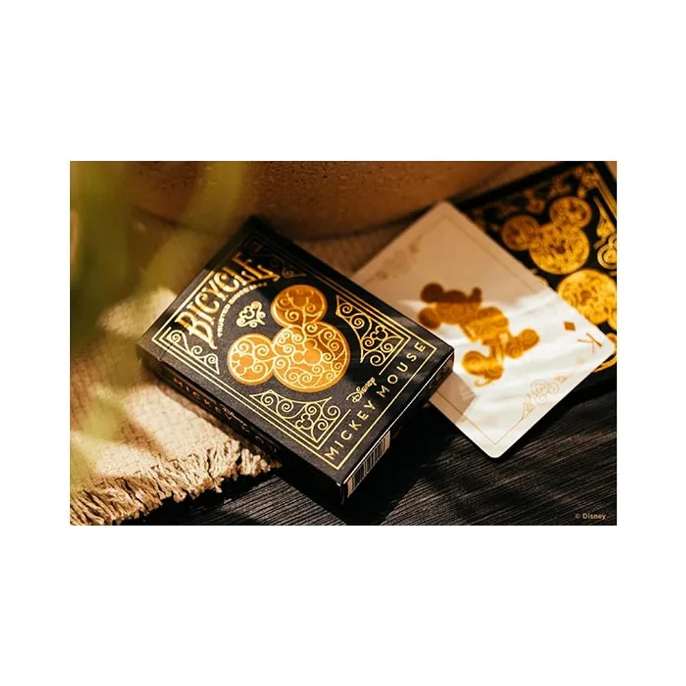 Bicycle Disney Mickey Mouse Inspired Black and Gold Playing Cards