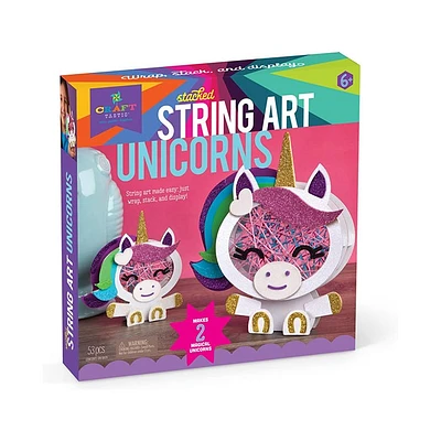 Craft-tastic – Stacked String Art Unicorns