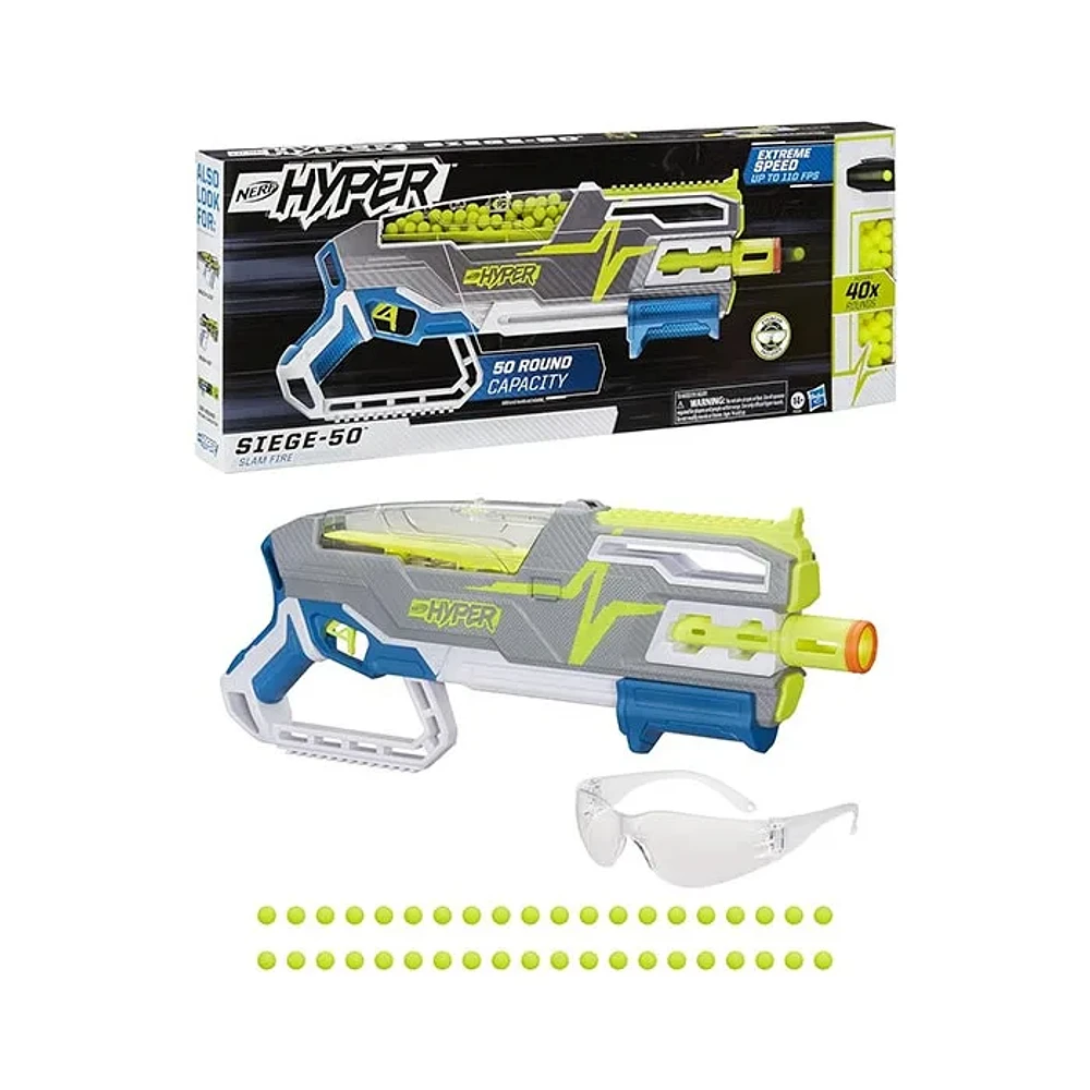 NERF Hyper Siege-50 Pump-Action Blaster