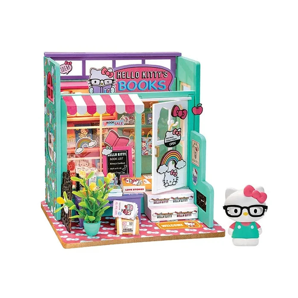 Robotime 3D Wooden Puzzle Hello Kitty Bookstore